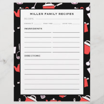 Familienaam Recept Invoegen | Zwart & Rode Keuken