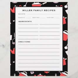 Familienaam Recept Invoegen | Zwart & Rode Keuken