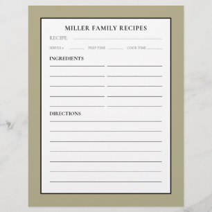 Familienaam Recipe Invoegen Sage Black & White