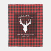 Familienaam Red Buffalo Lumberjack Plays Lake Fleece Deken (Voorkant)