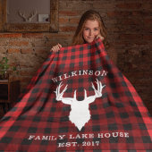 Familienaam Red Buffalo Lumberjack Plays Lake Fleece Deken