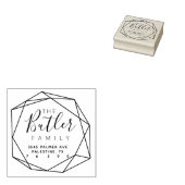 Familienaam Retouradres Dimond logo Zelfinkt Rubberstempel (Gestempeld)