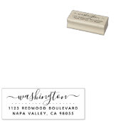 Familienaam Retouradres | Handschrift Rubberstempel (Gestempeld)