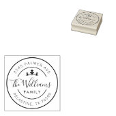 Familienaam Retouradres ronde logo Rubberstempel (Gestempeld)