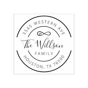 Familienaam Retouradres Ronde, Oneindige Liefde Rubberstempel