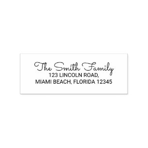 Familienaam Retouradres Rubberstempel