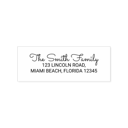 Familienaam Retouradres Rubberstempel (Afrduk)