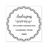 Familienaam Retouradres Rubberstempel Zelfinktende Stempel (Design)