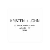 Familienaam Retouradres Sans Serif Modern Rubberstempel (Afrduk)