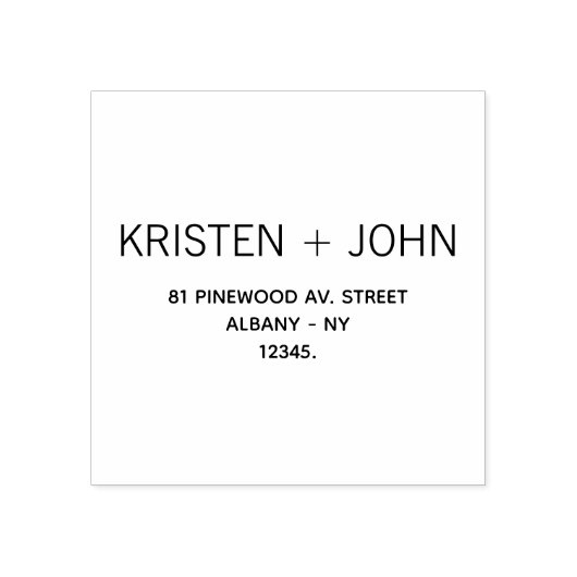 Familienaam Retouradres Sans Serif Modern Rubberstempel (Afrduk)