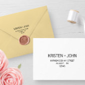 Familienaam Retouradres Sans Serif Modern Zelfinktende Stempel