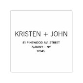 Familienaam Retouradres Sans Serif Modern Zelfinktende Stempel (Design)