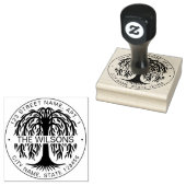 Familienaam & retouradres Willow Tree Rubberstempel (Gestempeld)