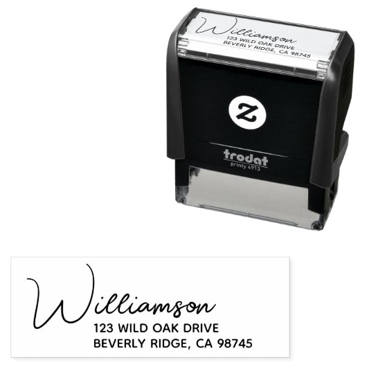 Familienaam Retouradres Zelfinktende Stempel (In situ)