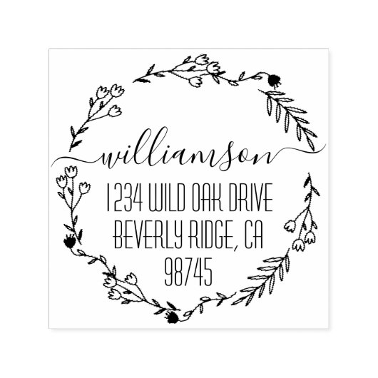 Familienaam Retouradres Zelfinktende Stempel (Design)