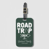 Familienaam Reunion Road Trip Typografie Bagagelabel (Voorkant (verticaal))