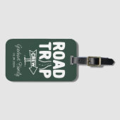 Familienaam Reunion Road Trip Typografie Bagagelabel (Voorkant (horizontaal))