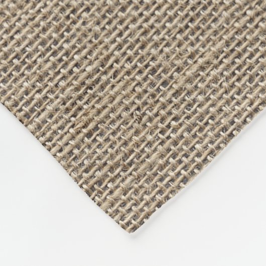Familienaam Rustic Burlap Fleece Deken (Hoek)