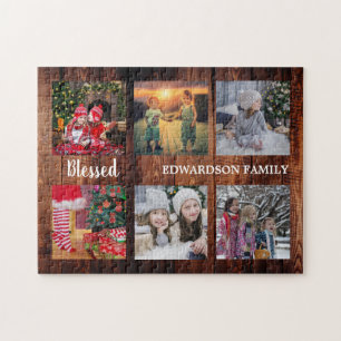 Familienaam rustic, familienaam fotocollage legpuzzel