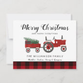 Familienaam Rustic Merry kerst Farmhouse Kaart (Voorkant)