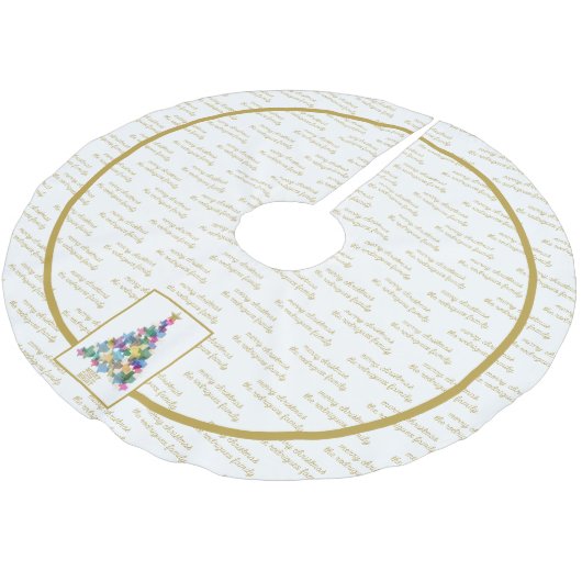 Familienaam Rustic Texas - kerstboom Rok (Gekanteld)