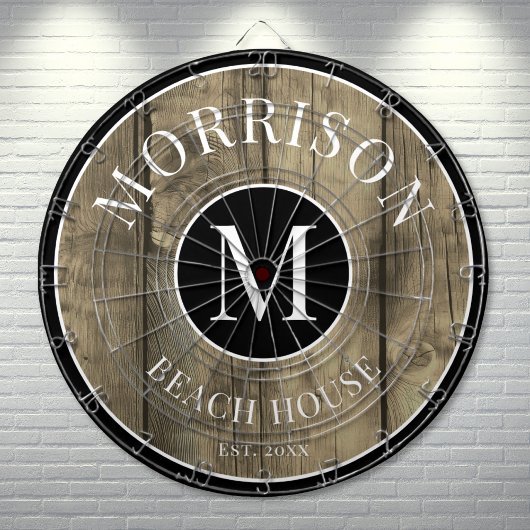 Familienaam Rustic Wood Dartbord