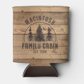 Familienaam Rustic Wood - Gepersonaliseerd Blikjeskoeler (Voorkant)