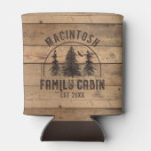 Familienaam Rustic Wood - Gepersonaliseerd Blikjeskoeler (Achterkant)