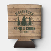 Familienaam Rustic Wood - Gepersonaliseerd Blikjeskoeler (Achterkant)