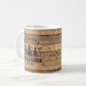 Familienaam Rustic Wood - Gepersonaliseerd Koffiemok (Voorkant links)