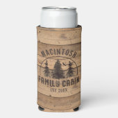 Familienaam Rustic Wood - Gepersonaliseerd Seltzer Blikjeskoeler (Seltzer Voorkant)