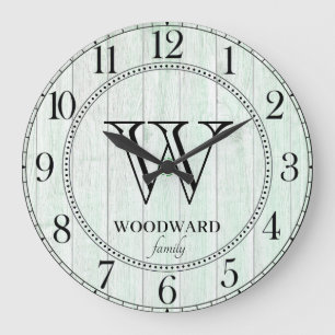 Familienaam Rustic Wood Lake House  Grote Klok