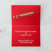 Familienaam Scène Kerstmis Kaart (Binnen)