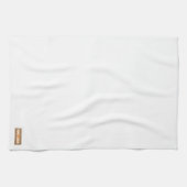 Familienaam schattig eenvoudig en stijlvol wit voo theedoek (Horizontaal)