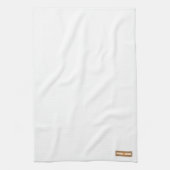 Familienaam schattig eenvoudig en stijlvol wit voo theedoek (Verticaal)