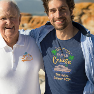 Familienaam Schip Zeilend Cruise Gepersonaliseerd T-shirt