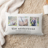 Familienaam Schrijfmachine Aangepaste Foto Collage Kussen (Deken)