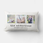 Familienaam Schrijfmachine Aangepaste Foto Collage Kussen (Voorkant)