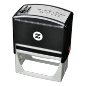 Familienaam script dennenbomen retouradres zelfinktende stempel (Product)