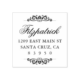  familienaam script retouradres rubberstempel