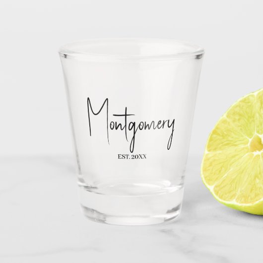 Familienaam Shot Glas (Voorkant)