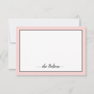 Familienaam Simple Polka Dot Stationery Note Card Bedankkaart
