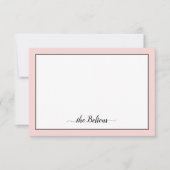 Familienaam Simple Polka Dot Stationery Note Card Bedankkaart (Voorkant)