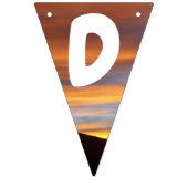 Familienaam Sinaasappel Gele Zonsondergang Achter  Vlaggetjes (Derde vlag)