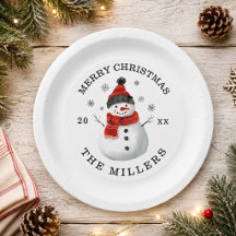 Familienaam Sneeuwman Kerstfeest