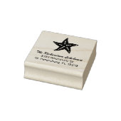 Familienaam Starfish Beach House Rubberstempel (Stempel)