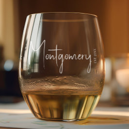 Familienaam Stemless wijnglas Zonder Voet