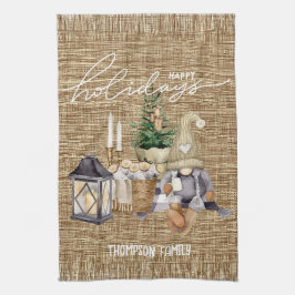 Familienaam Stijlvolle moderne boerlap Waterverf S Theedoek