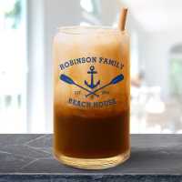 Familienaam Strand Huis Nautisch Anker Oars Marine