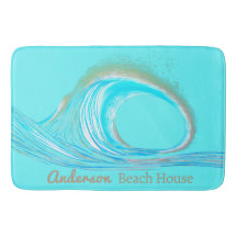 Familienaam Strandhuis Blauwgroen Ocean Wave